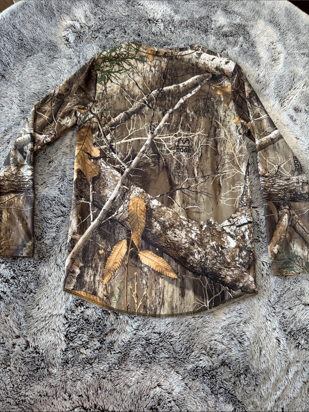 Realtree Forest Edge Camouflage Long Sleeve Performance Boys 8 Shirt Outdoors - Picture 7 of 12